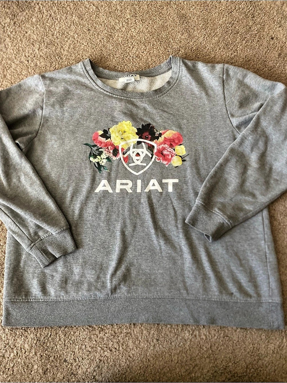 Ariat Floral Logo Crewneck Size Large Like New